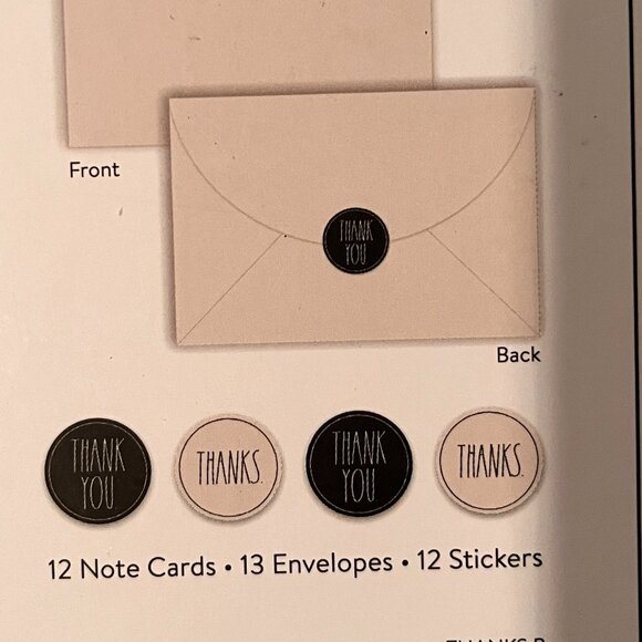 Thank You‎ Cards with Bees by Rae Dunn (Note Card Set and Stickers - new) - Picture 6 of 13